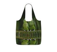 LPWTYCBV Two Parrots On Green Palm Tree Print Storage Bag With A Drawstring Backpack With Ripstop Polyester Fabric