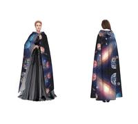 LPWTYCBV Universe Galaxy Outer Space Print Hooded Cloak Perfect For Halloween And Costume Parties