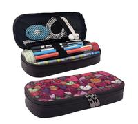 LPWTYCBV Valentines Day Fruit Printed Leather Pencil Case with Zipper Seal is Very Suitable for Daily Use.