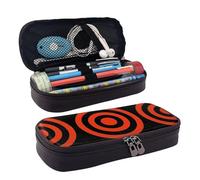 LPWTYCBV Vector Design Target Printed Leather Pencil Case with Zipper Seal is Very Suitable for Daily Use.
