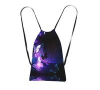 LPWTYCBV White Purple Butterflies Print Ultra-Lightweight 14l Reusable Polyester Travel Backpack For Shopping, Commuting, And Everyday Carry