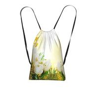 LPWTYCBV White Tulips Flowers Print Ultra-Lightweight 14l Reusable Polyester Travel Backpack For Shopping, Commuting, And Everyday Carry