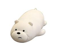 LPXBHSW 3 Bare Bears Plush Dolls Cute Ice Bear Grizzly Panda Stuffed Toys for Kids Cute Bare Bears Cushion Pillow (48cm,White)