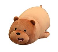 LPXBHSW 3 Bare Bears Plush Dolls Cute Ice Bear Grizzly Panda Stuffed Toys for Kids Cute Bare Bears Cushion Pillow (38cm,Brown)