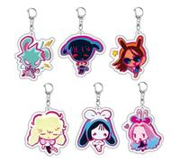 LPXBHSW Aliens Stage Acrylic Keychain 6pcs, Till & Ivan Chibi Figure Keyring Pendant Accessories