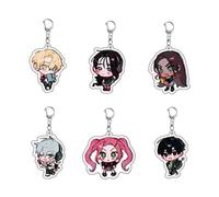 LPXBHSW Alienstages Keychain 6pcs, Anime Character Till Ivan Acrylic Pendant Keyring Anime Alienstages Chibi Figure Key Bag Accessories for Fans