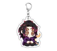 LPXBHSW Demons Killing Acrylic Keychain, Douma Akaza Kokushibo Figure Pendant Keyring, Kimetus Character Key Bag Accessories Pendant (A)