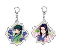LPXBHSW The Apothecary Diary Keychain 2pcs, Maomao & Jinshi Chibi Figure Acrylic Pendant Keyring, Anime Character Key Bag Accessories for Fans (E)