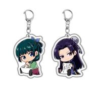 LPXBHSW The Apothecary Diary Keychain 2pcs, Maomao & Jinshi Chibi Figure Acrylic Pendant Keyring, Anime Character Key Bag Accessories for Fans (A)