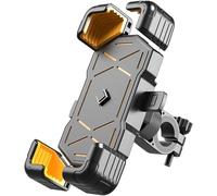 LPYFDC Anti-Shake Motorcycle Phone Mount for Yamaha Lexi 125 (Scooter) 2023 2024 2025, 360° Rotatable Adjustable Motorbike Phone Holder, Easy Install,YELLOW-Handlebar Holder