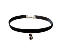 LPYO Black Cat Pendant Necklace for Women Punk Vintage Gothic Black Velvet Choker Handmade Adjustable Collar Choker Halloween Cosplay Jewelry, Velvet, No Gemstone
