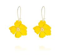 LPYO Daisy Flower Matte Earrings for Women Resin Elegant Bohemian Tiered Flower Hoop Earrings Chic Exaggerated Tassel Statement Earrings Wedding Jewelry, Resin, No Gemstone