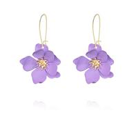LPYO Daisy Flower Matte Earrings for Women Resin Elegant Bohemian Tiered Flower Hoop Earrings Chic Exaggerated Tassel Statement Earrings Wedding Jewelry, Resin, No Gemstone