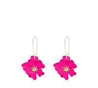 LPYO Daisy Flower Matte Earrings for Women Resin Elegant Bohemian Tiered Flower Hoop Earrings Chic Exaggerated Tassel Statement Earrings Wedding Jewelry, Resin, No Gemstone