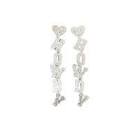 LPYO Glitter Letter Howdy Earrings for Women Creative Cute Lightweight Acrylic Western statement Earrings Vintage Disco Party Boho Rodeo Drop Earrings, Acrylic, No Gemstone