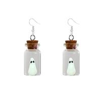 LPYO Halloween Ghost Earrings for Women Unique Funny Acrylic Ghost Print Pumpkin Dangle Earrings Handmade Lightweight Charm Spooky Candy Corn Witch Statement Earrings Halloween Cosplay Costume Party