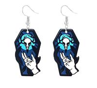 LPYO Halloween Ghost Earrings for Women Unique Funny Acrylic Ghost Print Pumpkin Dangle Earrings Handmade Lightweight Charm Spooky Candy Corn Witch Statement Earrings Halloween Cosplay Costume Party