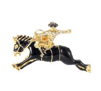 LPYO Horse Brooch Pin for Women Men Fashion Vintage Kentucky Derby Race Horse Brooch Charming Rhinestone Horse Animal Lapel Pins, M, Zinc, cubic zirconia