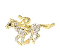LPYO Horse Brooch Pin for Women Men Fashion Vintage Kentucky Derby Race Horse Brooch Charming Rhinestone Horse Animal Lapel Pins, M, Zinc, cubic zirconia
