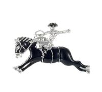 LPYO Horse Brooch Pin for Women Men Fashion Vintage Kentucky Derby Race Horse Brooch Charming Rhinestone Horse Animal Lapel Pins, M, Zinc, cubic zirconia