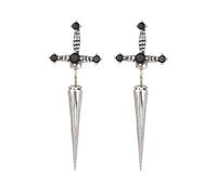 LPYO Punk Knife Earrings for Women Creative Gothic Dagger Sword Knife Drop Earring Funny Vintage Scissors kitchen Knives Saws Statement Earrings Hip Hop Halloween Jewelry Gifts, Zinc, No Gemstone