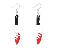 LPYO Punk Knife Earrings for Women Creative Gothic Dagger Sword Knife Drop Earring Funny Vintage Scissors kitchen Knives Saws Statement Earrings Hip Hop Halloween Jewelry Gifts, Zinc, No Gemstone