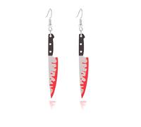 LPYO Punk Knife Earrings for Women Creative Gothic Dagger Sword Knife Drop Earring Funny Vintage Scissors kitchen Knives Saws Statement Earrings Hip Hop Halloween Jewelry Gifts, M, Zinc, No Gemstone