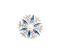 LPYO Snowflake Brooch Pin for Women Ladies Dainty Cubic Zirconia Simulated Snowflake Pearl Brooch Pins Charm Christmas Wedding Banquet Party Clothes Accessories Brooch, M, Zinc, cubic zirconia