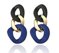 LPYO Square Earrings for Women Fashion Chunky Acrylic Multicolor Thick Rectangle Paperclip Link Chain Earrings Handmade Retro Funky Bohemia Candy Color Rectangle Statement Dangle Drop Earring Jewelry