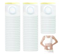 LPZNUYVC 50PCS Castor Oil Patches for Belly Button, Disposable Highly Absorbent Organic Cotton Self-Adhesive Castor Oil Pack Wrap, Anti-Seepage Design, No Wash & Breathable