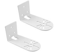 LQ Industrial 2PCS 50MMx50MMx95MM Metal Small Wall Bracket Universal Small Floating Bracket White Wall Mount Camera Bracket Suitable for Security Camera and Speaker
