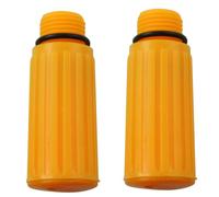 LQ Industrial 2PCS Air Compressor Breathing Hose 16x1.5 Yellow Plastic Male Threaded Oil Plug Fitting Rubber Breathing Nozzle For Air Compressor Breather Exhaust Cap Oil Resistant Oil Injection