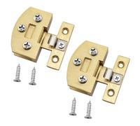 LQ Industrial 2PCS Gold Zinc Alloy Side Mounted Pivot Hinges Suitable for 5-7mm Wine Cooler/Display Cabinet Frameless Glass Door