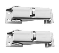 LQ Industrial 2PCS Industrial Machinery Equipment Adjustable Heavy Duty Buckles 70x29x24mm Stainless Steel Spring Loaded Latch Exposed with Anti Loosening Feature for Maintenance Welding Locking