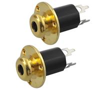 LQ Industrial 2PCS Removable Back Strap Buckle Type Electric Box Folk Connector Acoustic-Electric Guitar Jack Diameter 6.35mm/0.26 inch Gold For Acoustic-Electric Guitar Bass Mono Output Jacks