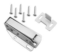 LQ Industrial 4 Sets Door Suction Hooks Bouncer Push Hooks Invisible Cabinet Door Locks Large for Kitchen Cabinets Cupboards Push to Touch Release Locks Self-Ejecting Spring Locks