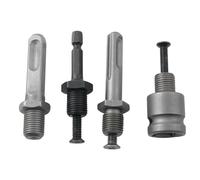 LQ Industrial 4PCS 1/2-20 UNF Mount Thread Drill Chuck Shank Adapter Set Steel Electric Wrench Conversion Adaptor Suitable for Pneumatic Impact Spanner