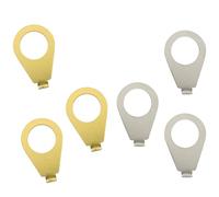 LQ Industrial 6PCS Steel Knob Pointers Guitar Tone Volume Knobs Potentiometer Cap Scale Indicator Spacers (3 Each Gold and Silver) Suitable for use with Large 3/8 Diameter Shaft Cans