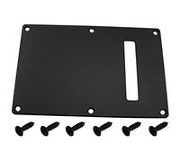 LQ Industrial Guitar Back Plate 1Set Black Electric Guitar Backplate Cavity Tremolo Cover Pick Guard with 6PCS Screws for ST SQ Electric Guitar