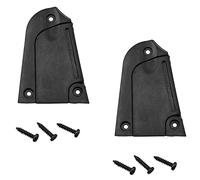 LQ Industrial Truss Rod Cover 2PCS 3 Hole Black Detachable Blank Bell Shape Triangle Truss Rod Cover Plates with Screws for Electric Guitar