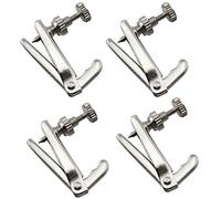 LQ Industrial Violin Fine Tuner 4PCS Silver Stainless Steel Violin Adjusters Violin Parts