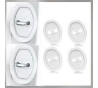 LQAHDBTO 4 Pcs Car Door Lock Protectors for Range Rover Evoque II (L551) 5-Door 2019-2023 2024 2025, Silicone Car Door Latch Strike Guard Covers Car Door Shock Absorber,White