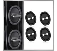 LQAHDBTO 4 Pcs Car Door Lock Protectors for Range Rover Evoque II (L551) 5-Door 2019-2023 2024 2025, Silicone Car Door Latch Strike Guard Covers Car Door Shock Absorber,Black