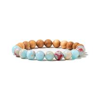Lqdcyyat Beaded Bracelets for Women, Jewelry Gifts for Women, Stretch Bangles Bracelets, One Size, Stone and wood, no gemstone