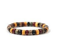 Lqdcyyat Friendship Bracelets Wooden Beaded Bracelet Bangle for Men and Women Elastic, One Size, Wood, no gemstone