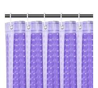 LQFMEHOT EVA Purple Shower Curtain Liner,3D Plastic 5G Shower Liners with 12 Rustproof Metal Grommets and Weighted Magnets, Waterproof Duty Shower Curtains for Shower Bathroom 72 x 72