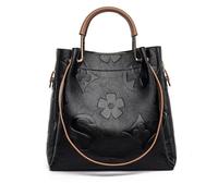 LQHLDJY Women's Embossed One Shoulder Bag, Handbag, Bag with Detachable Strap,for Everyday, Black
