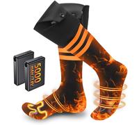 LQIKARL Heated Socks for Men Women with 5000mAh/7.4V Large Battery 3 Adjustable Heating Level, Upgraded 2025 Electric Rechargeable Heated Socks Outdoor Camping Skiing Fishing