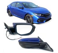 Lqito Passenger Side Right Wing Mirror for Honda Civic LX SE Sport 2016-2021 with Power Mirror Manual Folding Non Heated Fits Aegean Blue Metallic Pearl Replaced