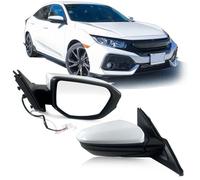Lqito Right Passenger Side Door Mirror For 2016-2021 HONDA CIVIC LX SE Sport with Power Mirror Ajust Manual Fold Non-Heated Match to Taffeta White Replace 76208TBAC03ZA; HO1321283(3 Pins)